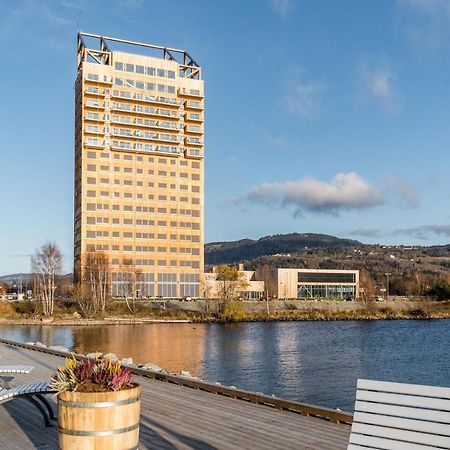 Mjos Tower Apartment - Lovely City View Sjusjøen Esterno foto