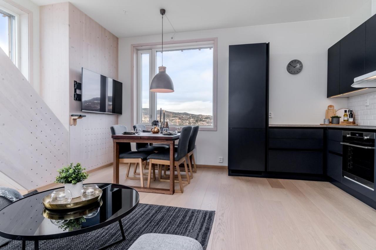 Mjos Tower Apartment - Lovely City View Sjusjøen Esterno foto